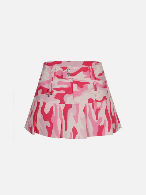 Camouflage Folds Skirt - Anagoc