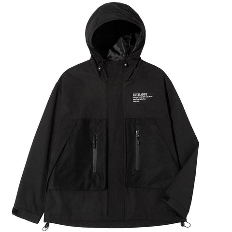 Stitched Zipper Pocket Jacket - Anagoc