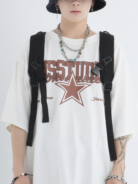 Cartoon Skeleton Graphic Tee - Anagoc