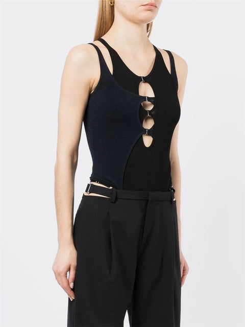 Hollow Elastic Jumpsuit - Anagoc