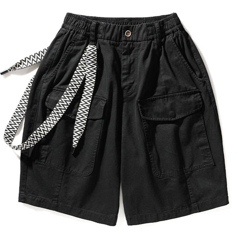 Detachable Drawstring Cargo Shorts - Anagoc