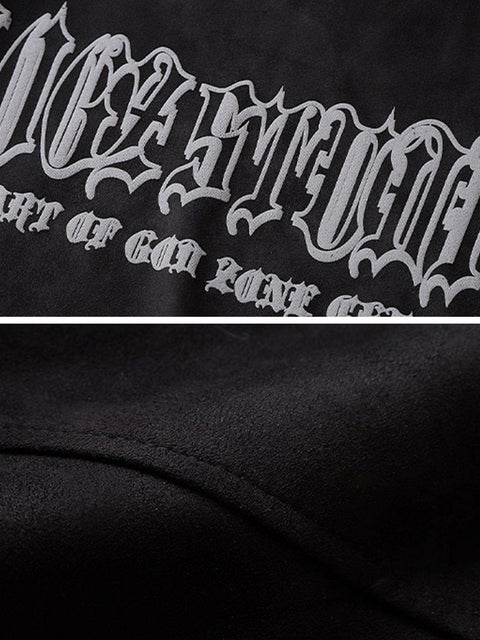 Reflective Moon Suede Sweatshirt - Anagoc