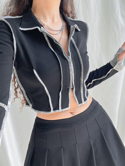 Sewing Thread Long Sleeve T Shirts - Anagoc