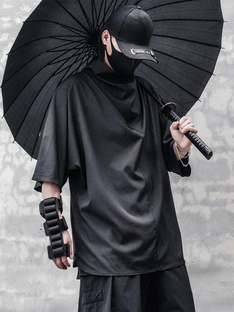 Turtleneck Bat Sleeve Tee - Anagoc
