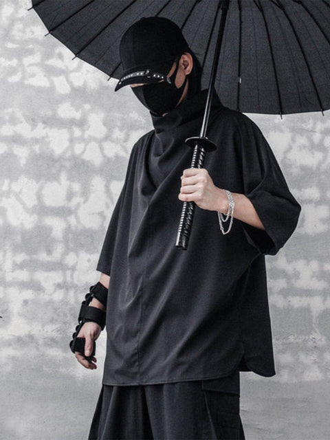 Turtleneck Bat Sleeve Tee - Anagoc