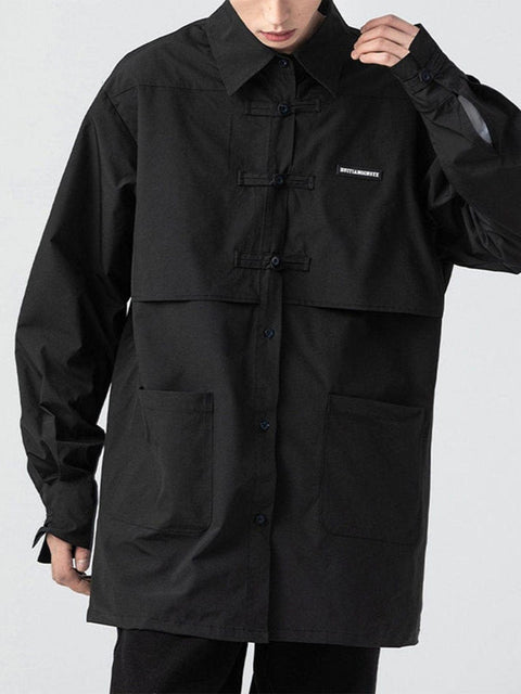Solid Color Labelling Shirt - Anagoc