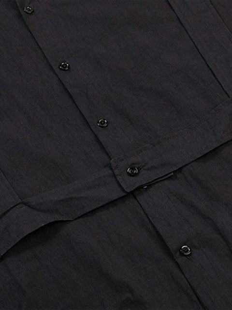 Dark Function Strap Oversized Long Sleeve Shirt - Anagoc