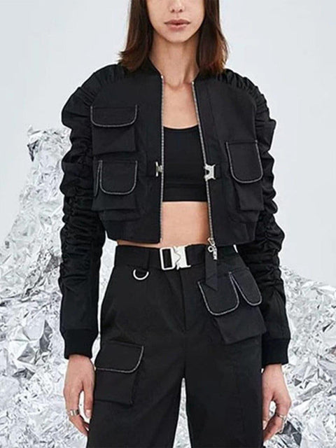 Function Multi Pockets Folds Jacket - Anagoc