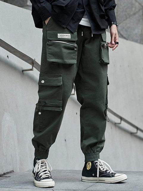 Three-dimensional Zipper Pockets Cargo Pants - Anagoc
