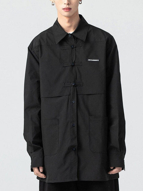 Solid Color Labelling Shirt - Anagoc