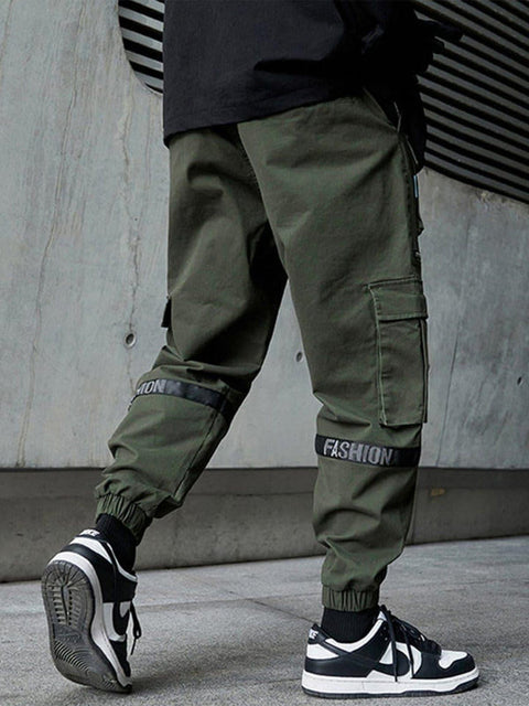 Techwear Multi Pockets Print Cargo Pants - Anagoc