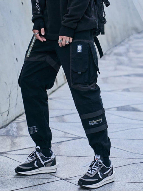 Patchwork Pockets Cargo Pants - Anagoc