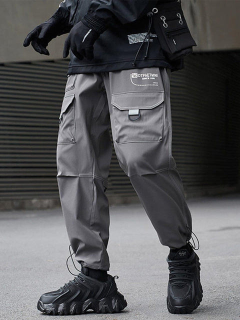 Bright Line Drawstring Cargo Pants - Anagoc