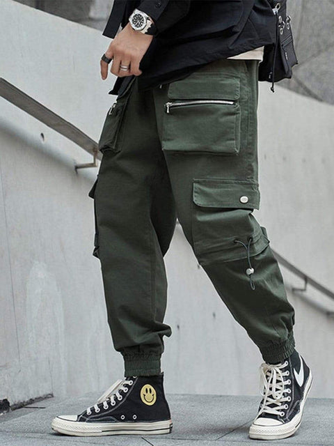 Three-dimensional Zipper Pockets Cargo Pants - Anagoc