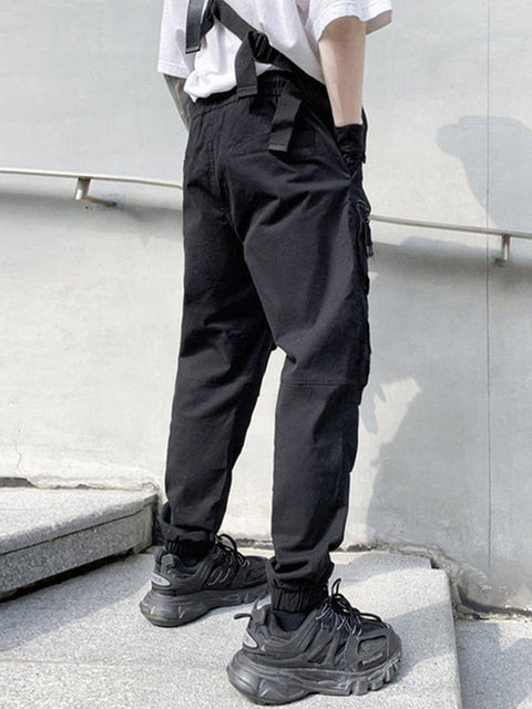 Techwear Multi Pockets Drawstring Cargo Pants - Anagoc