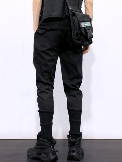 Function Oblique Zipper Cargo Pants - Anagoc
