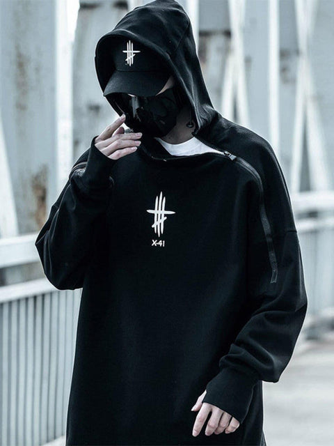 Functional Double Zipper Turtleneck Hoodies - Anagoc