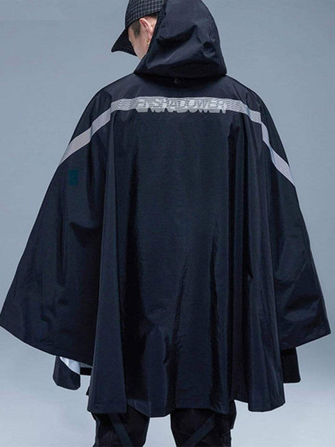 Cyberpunk Reflective Shawl Cape Jacket - Anagoc