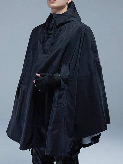 Cyberpunk Reflective Shawl Cape Jacket - Anagoc