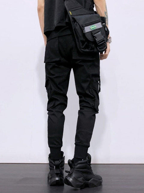 Function Double Zipper Pockets Cargo Pants - Anagoc