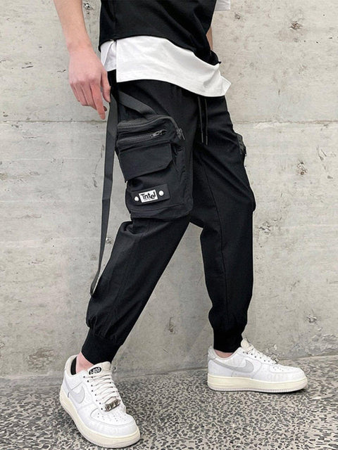 Combat Zipper Big Pockets Cargo Pants - Anagoc
