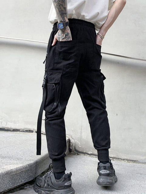 Side Zipper Pockets Cargo Pants - Anagoc