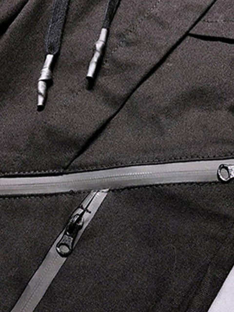 Function Oblique Zipper Cargo Pants - Anagoc