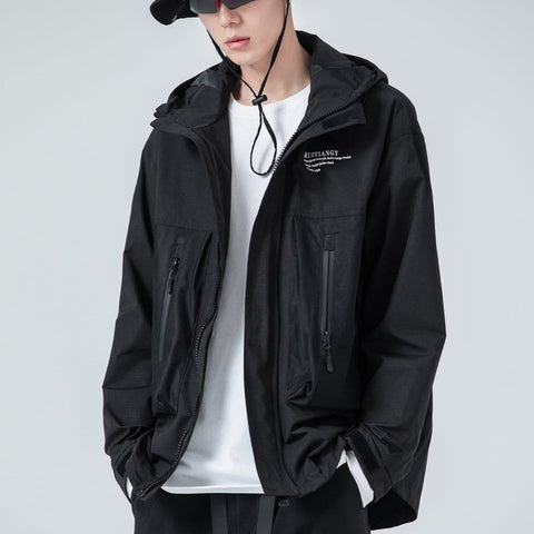 Stitched Zipper Pocket Jacket - Anagoc