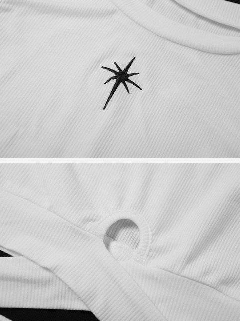 Hollow Embroidery Vest - Anagoc