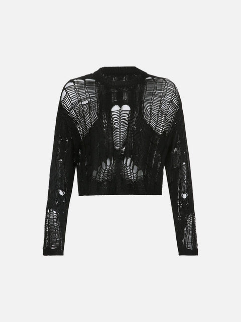 Hollow Mesh Sweater - Anagoc