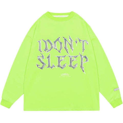 Mercury Letters Print Sweatshirt - Anagoc