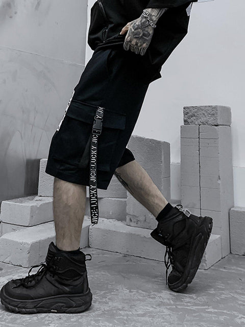 Big Pocket Buckle Cargo Shorts - Anagoc