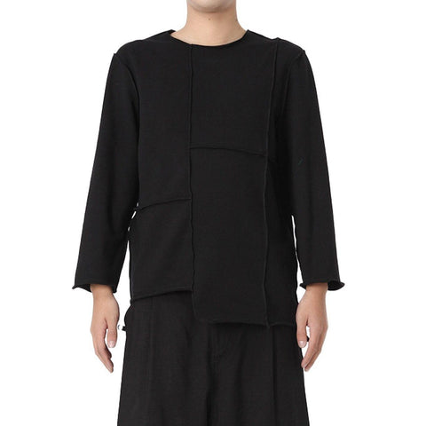 Irregular Patchwork Sweatshirt - Anagoc