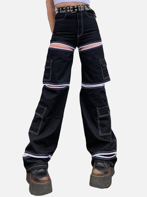 Detachable Zip Up Jeans - Anagoc