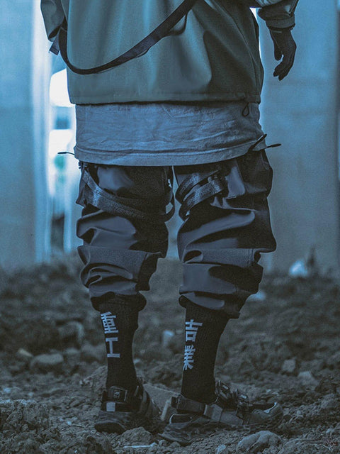 Schoolbag Buckle Pockets Cargo Pants - Anagoc
