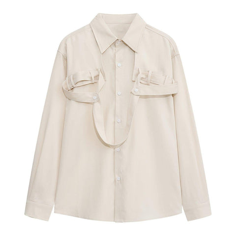 Ribbon Long Sleeve Shirt - Anagoc