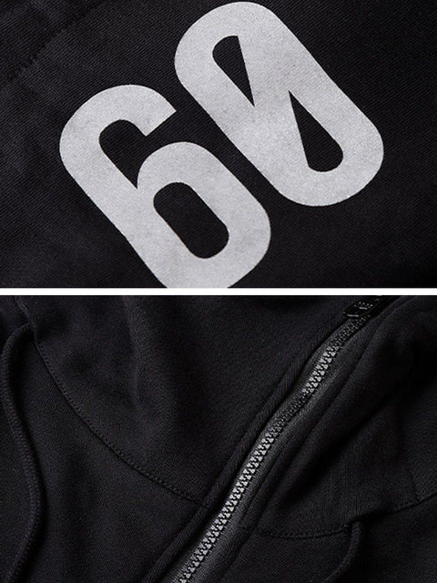 Tilted Zipper Hoodie - Anagoc