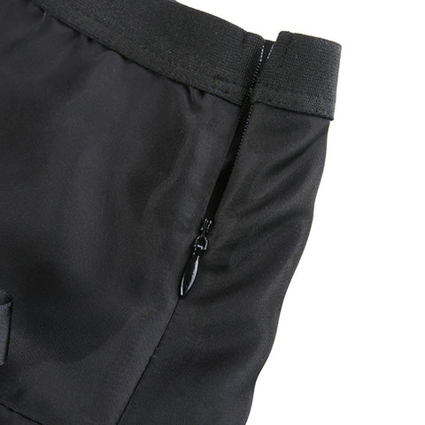 Sexy Short Bow Decorated Lace Pleated Skirt - Anagoc