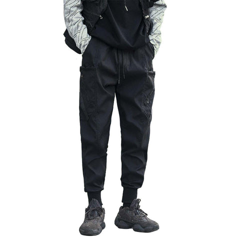 Techwear Oblique Zipper Pockets Cargo Pants - Anagoc