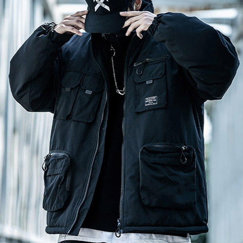 Multi Pockets Function Winter Coat - Anagoc