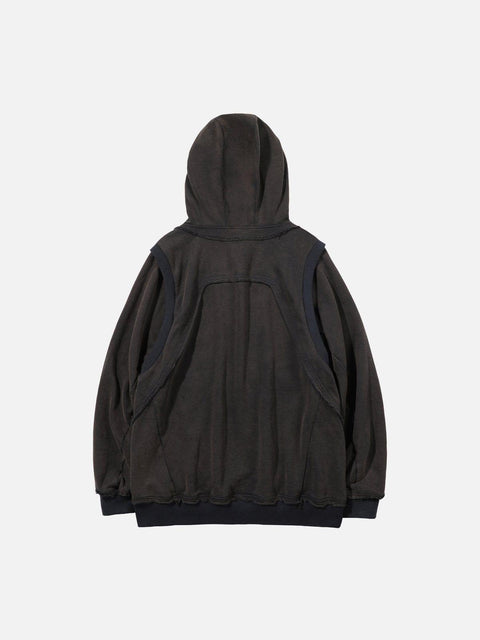 Patchwork Functional Hoodie - Anagoc