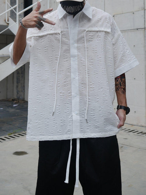 Rope Short Sleeve Shirt - Anagoc