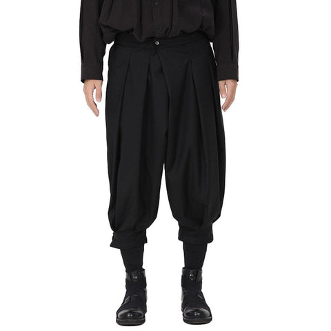 Fold Cropped Pants - Anagoc