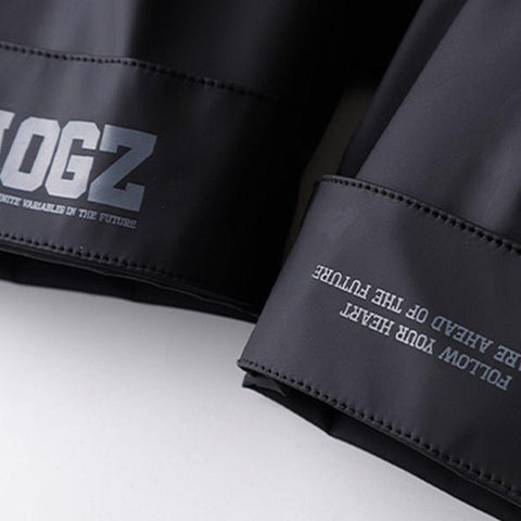 Half Zip Ninja Functional PU Hooded Jacket - Anagoc