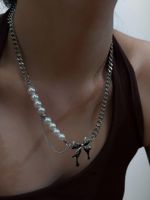 Pearl Butterfly Necklace - Anagoc