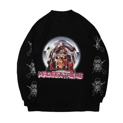 Vicious Monster Print Sweatshirt - Anagoc
