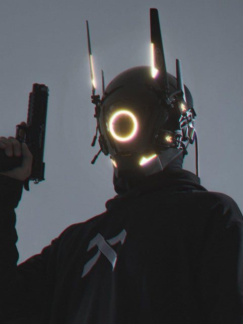 Cyberpunk Glowing Circle Mask - Anagoc