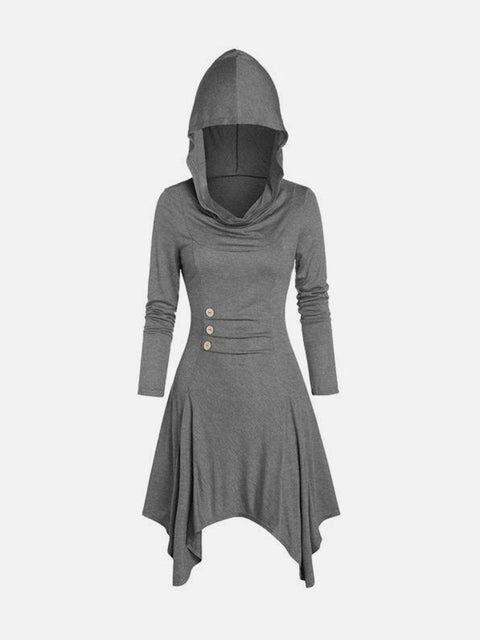 Loose Stretch Solid Dress - Anagoc
