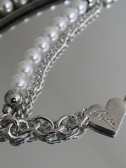 Wings Heart Pearl Necklace - Anagoc