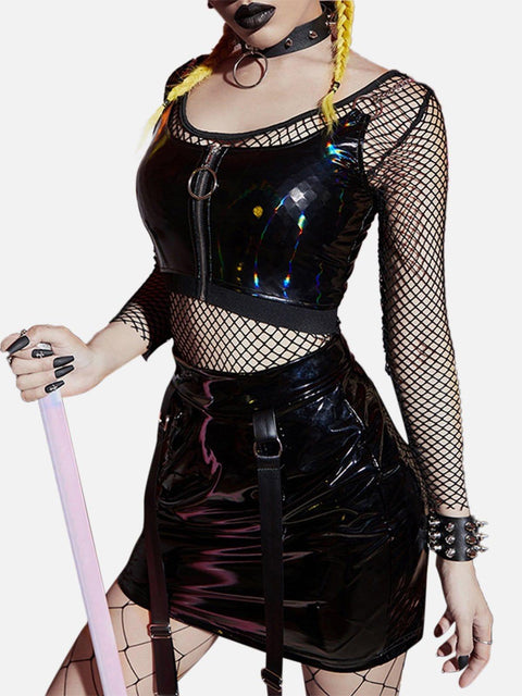 Zip Up PU Vest - Anagoc